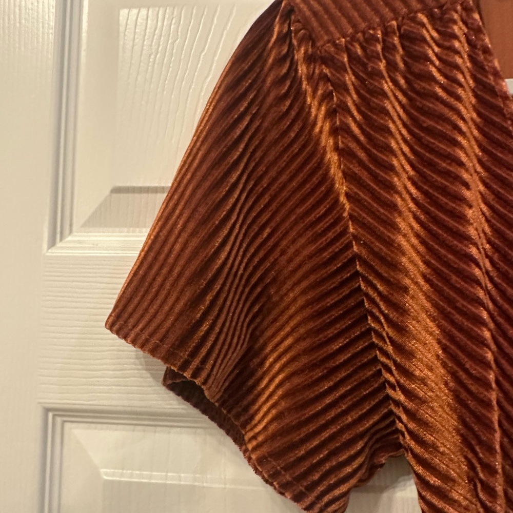 Baltic Born Andi Ribbed Bronze Velvet Maxi Dress - Picture 2 of 3